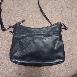 Margot Black Leather Crossbody Bag